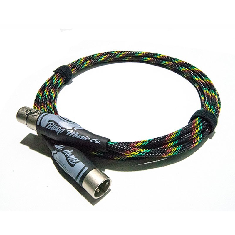 Bloop Quad Core Microphone Cable - Reggae Bloop Quad Core Microphone Cable - Reggae